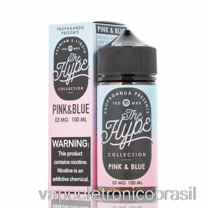 Vape Recarregável Hype - Pink & Blue - Propaganda E-líquidos - 100ml 3mg